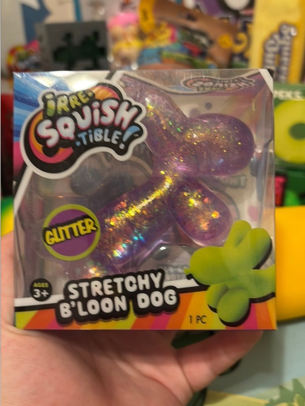 Squish  Glitter Stretchy B'loon Dog - Purple ✨💜✨